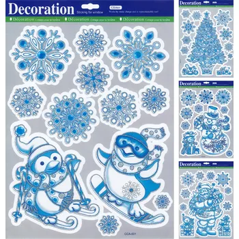 Okenní dekorace JUNIOR Vánoční okenní fólie 30 x 32 cm (mix tvarů) 592516