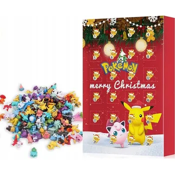 Figurka ADVENTNÍ KALENDÁŘ UNIKÁTNÍ FIGURKY Z POHÁDKY POKÉMON 24 KUSŮ PIKACHU XL