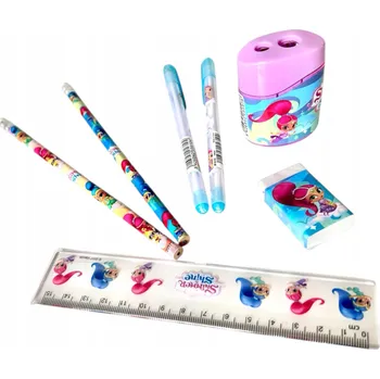 Sada psacích potřeb pro děti, tužka propiska, guma, ořezávátko