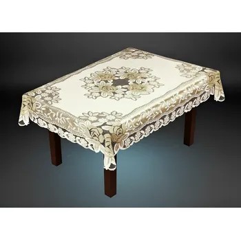 ubrus Žakárový ubrus SOFIA více rozměrů krémová/zlatá MyBestHome Rozměr: 155x100 cm