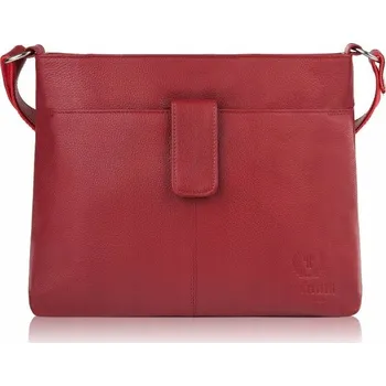 Paolo Peruzzi kabelka přes rameno přírodní kůže červená