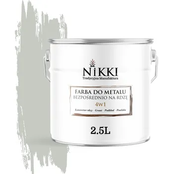 barva na kov Barva antikorozní barva na kov NIKKI 2,5 l BÍLÁ PAPYRUS RAL 9018 polomat