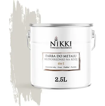 barva na kov Barva antikorozní barva na kov NIKKI 2,5 l BÍLO-ŠEDÁ RAL 9002 satén