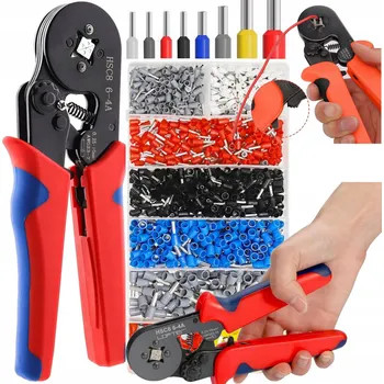 Kleště Sada lisovacích kleští na konektory koncovek 0.5-10 mm² 1200 ks