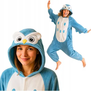 Karnevalový kostým Pyžamo Onesie Kigurumi Kostým Sova XL: 175-185 cm