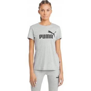 PUMA Dámské tričko Ess Logo Tee šedé S