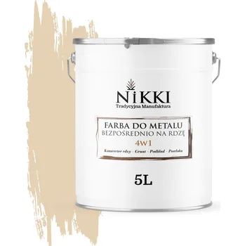 barva na kov Barva antikorozní barva na kov NIKKI 5 l KRÉMOVĚ BÉŽOVÁ RAL1015 polomat