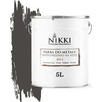 barva na kov Barva antikorozní barva na kov NIKKI 5 l TMAVĚ ŠEDÁ RAL7022 satén
