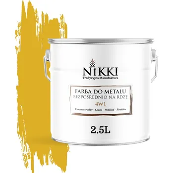 barva na kov Barva antikorozní barva na kov NIKKI 2,5 l ŽLUTÁ CITRONOVÁ RAL 1012 satén