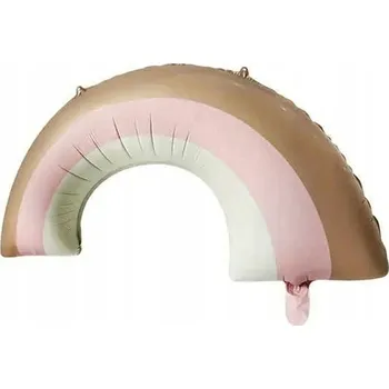 Balónek FÓLIOVÝ BALÓNEK DUHA PASTELOVÁ 82X53CM RŮŽOVÝ