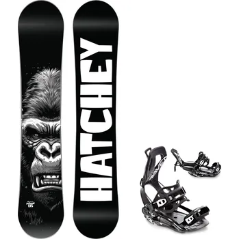 Snowboard Dětský Snowboard komplet Hatchey Primal + vázání RAVEN Fastec FT360 Black Velikost: 120 cm, Velikost vázání: S