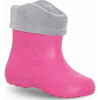 Dívčí obuv ZETPOL Dětské Holínky EVA Frog pink s oteplovací vložkou, velikost 28/29