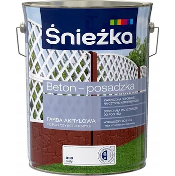 barva na zeď ŚNIEŻKA Barva na betonovou podlahu - bílá matná 5L