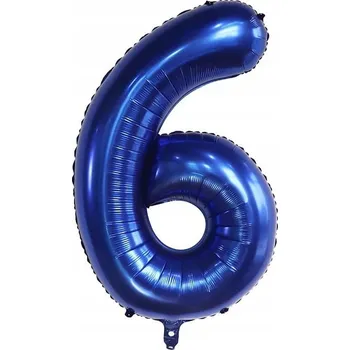 Balónek Fóliový balónek 80 cm ČÍSLICE 6 MODRÝ
