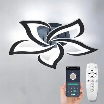 Stropní Svítidlo GOECO 58 x 8 cm černá