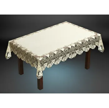 Stolování Žakárový ubrus KOSTA více rozměrů krémová/zlatá MyBestHome Rozměr: 160x120 cm