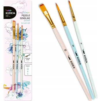 Umělecký štětec Štětce smíšené příslušenství k malování malířské potřeby štětce Kidea smíšené štětce sada 3 různých štětců