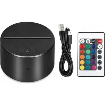 Lampička LAMPICKA na SKLE Pohádka Pro Děti Shrek Fiona 3D LED RGB + DÁLKOVÝ OVLADAČ 16 BAREV