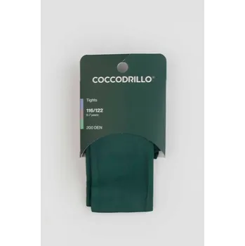 Dětská móda Coccodrillo dětské punčocháče zelené polyamidové, velikost 116