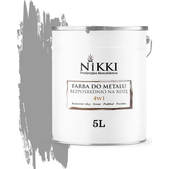 barva na kov Barva antikorozní barva na kov NIKKI 5 l ŠEDÁ SIGNÁLNÍ RAL7004 polomatná