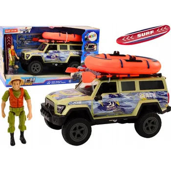 autíčko Terénní auto, ponton pro surfaře, prkno, příslušenství