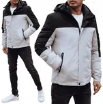 PÁNSKÁ ZIMNÍ BUNDA S KAPUCÍ ŠEDÁ tx4900 - XL