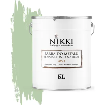 barva na kov Barva na kov NIKKI antikorozní zelená pastelová RAL6019 polomat 5 l