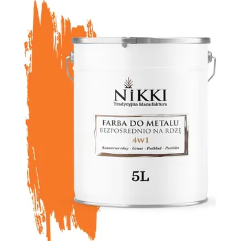 barva na kov Barva antikorozní barva na kov NIKKI 5 l ORANŽOVÁ PASTELOVÁ RAL2003 matná