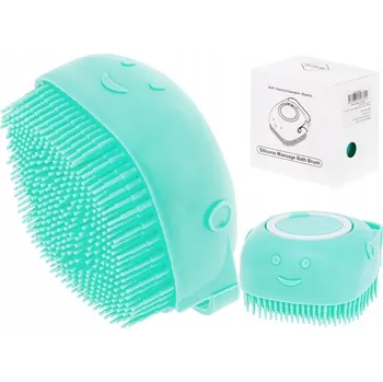 Kosmetika pro psa Silikonový kartáč na mytí psů a koček mátový