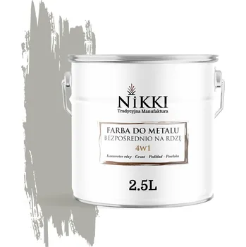 barva na kov Barva antikorozní barva na kov NIKKI 2,5 l ŠEDÁ ACHÁTOVÁ RAL 7038 VYSOKÝ lesk