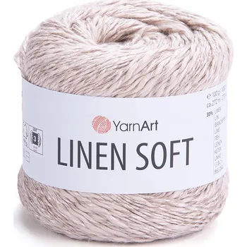 Příze Vlna YarnArt Linen Soft / 100 g / len viskóza bavlna / 7304 / světlý be
