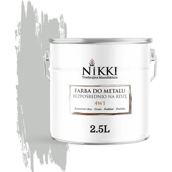 barva na kov Barva na kov NIKKI 2,5 l ŠEDÁ SVĚTLÁ RAL 7035 VYSOKÝ lesk