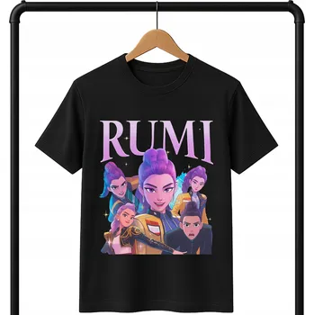 DĚTSKÉ TRIČKO ČERNÉ HUNTRIX KPOP DEMON HUNTERS RUMI VELIKOST 3XS 92CM