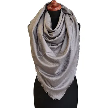 Šátek Maxi kašmírová šála - šedá