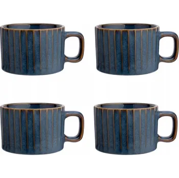 Porcelánové šálky na kávu 4 ks Altom Design Reactive Stripes 220 ml