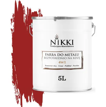 barva na kov Barva antikorozní barva na kov NIKKI 5 l ČERVENÁ SIGNÁLNÍ RAL3001 satén