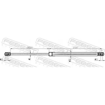 Dveře karosérie Plynová vzpěra, víko zavazadlového prostoru Febest 26117-013