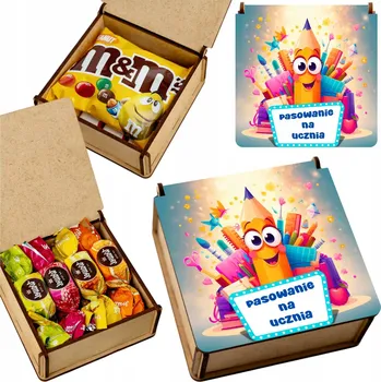 Obraz Dárek pro studenty, balení na sladkosti, bonbóny pro děti, krabička