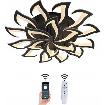 VELKÁ STROPNÍ SVÍTIDLO LOTOSOVÝ KVĚT XXL 110CM LED LUSTR S DÁLKOVÝM OVLÁDÁNÍM A APLIKACÍ 200W