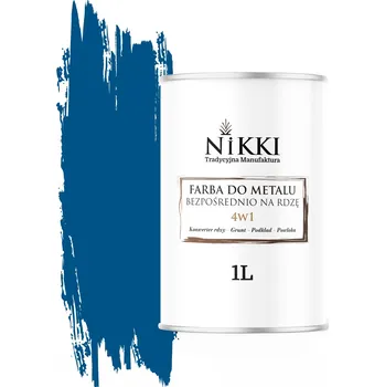 barva na kov Barva antikorozní barva na kov NIKKI 1 l MODRÁ RAL 5005 polomat