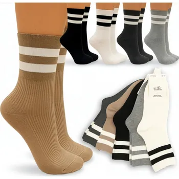 Dámské ponožky PRO MLÁDEŽ SPORTOVNÍ VYSOKÉ PONOŽKY OLDSCHOOL DÁMSKÉ beztlaké DLOUHÉ