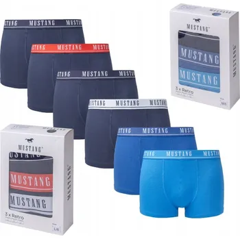 Boxerky MUSTANG True Denim BALENÍ 6 KUSŮ vel. XL mix barev