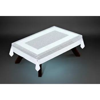 ubrus Žakárový ubrus KVIDO více rozměrů bílá MyBestHome Rozměr: 155x100 cm