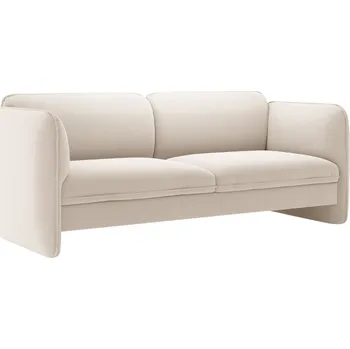 Pohovka Micadoni Světle béžová sametová trojmístná pohovka Georgia 204 cm