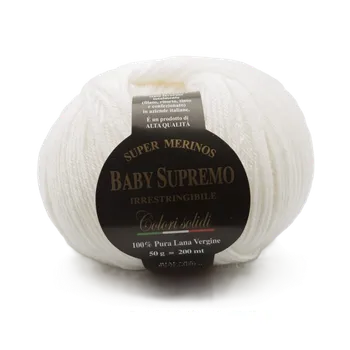 Příze Merino vlna Rial Filati Baby Supremo bílá