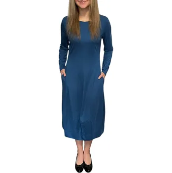 Dámské šaty Šaty Sofistik petrolejové s kapsami velikosti Sofistik: 48