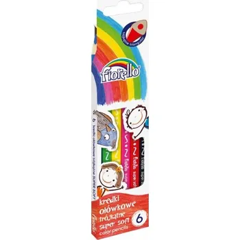 Pastelka Malá SADA PASTELEK do ŠKOLY 6 Barev FIORELLO pastelky PEVNÉ
