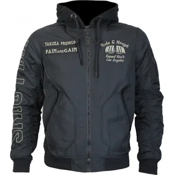 Pánský bomber YAKUZA bunda pánská 3960 bomber černá 5XL