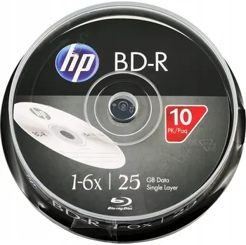 Optické médium Blu-ray disk HP BD-R 25 GB balení 10 kusů (cake)