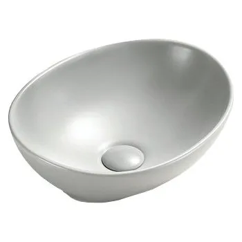 Mexen Elza umyvadlo na desku 40 x 33 cm, platinový mat - 21014063 Koupelnové umyvadla